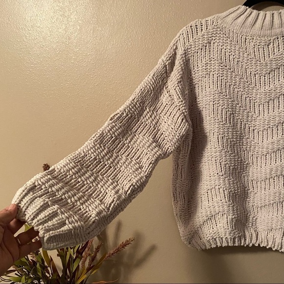 POL Cream Chevron knit Sweater small - Picture 9 of 12